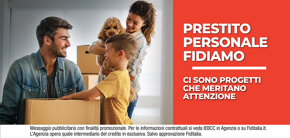 Gruppo B&V / Finbelvi Fiditalia | Monza, Milano, Legnano, Sesto San Giovanni, Como, Varese, GALLARATE | Prestito Personale Fidiamo - Ti aspettiamo per realizzare i tuoi progetti. Messaggio pubblicitario con finalità promozionale. Per le informazioni contrattuali si veda IEBCC in Agenzia o su Fiditalia.it. L’Agenzia opera quale intermediario del credito in esclusiva. Salvo approvazione Fiditalia.